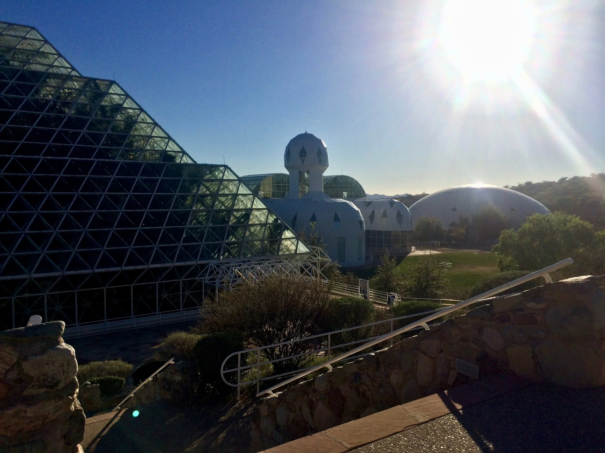The view as one approaches the complex